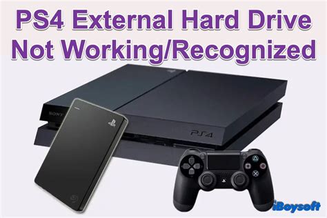 ps4 won't recognize external hard drive.